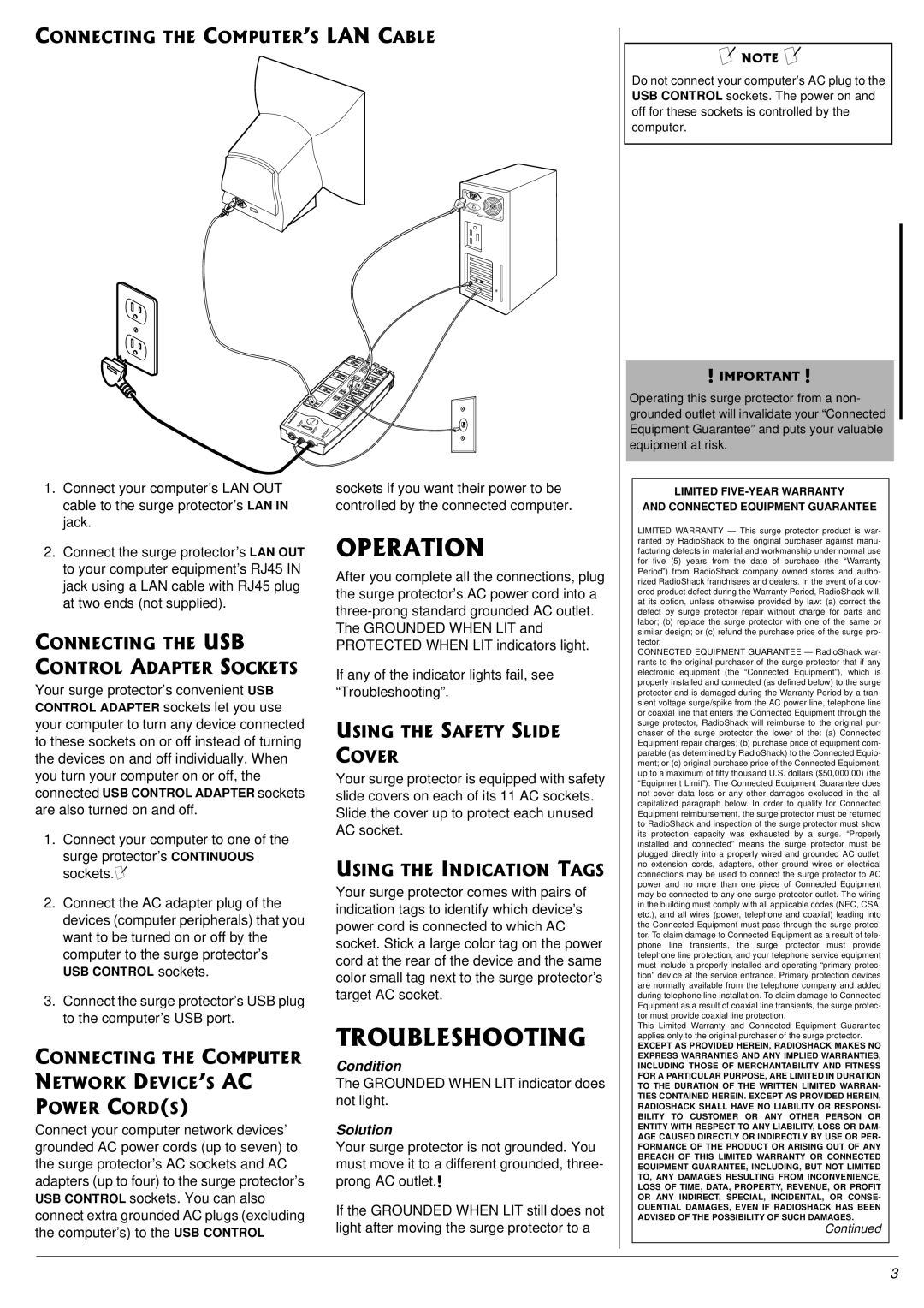 Radio Shack 61-2424 owner manual 124#6+10, 6417$.5*116+0 