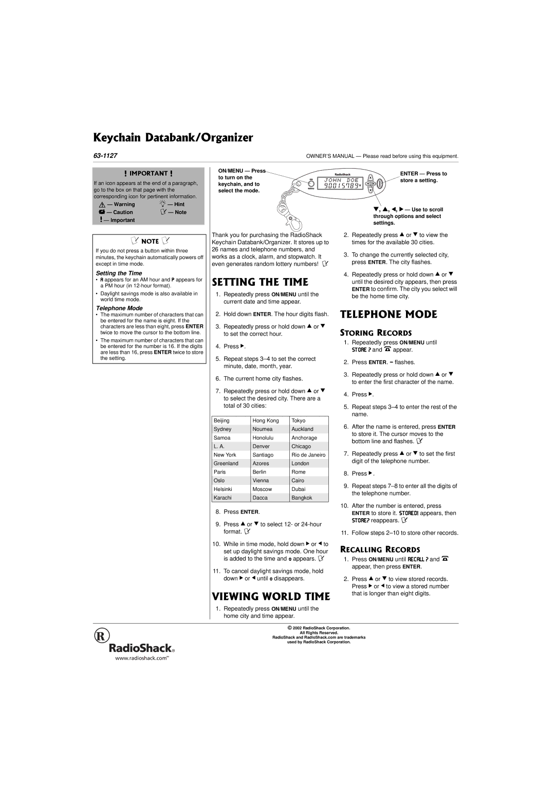 Radio Shack 63-1127 owner manual 566+06*6+, 10/1, +9+0914.&6+, 5614+04%14&5, #..+04%14&5 