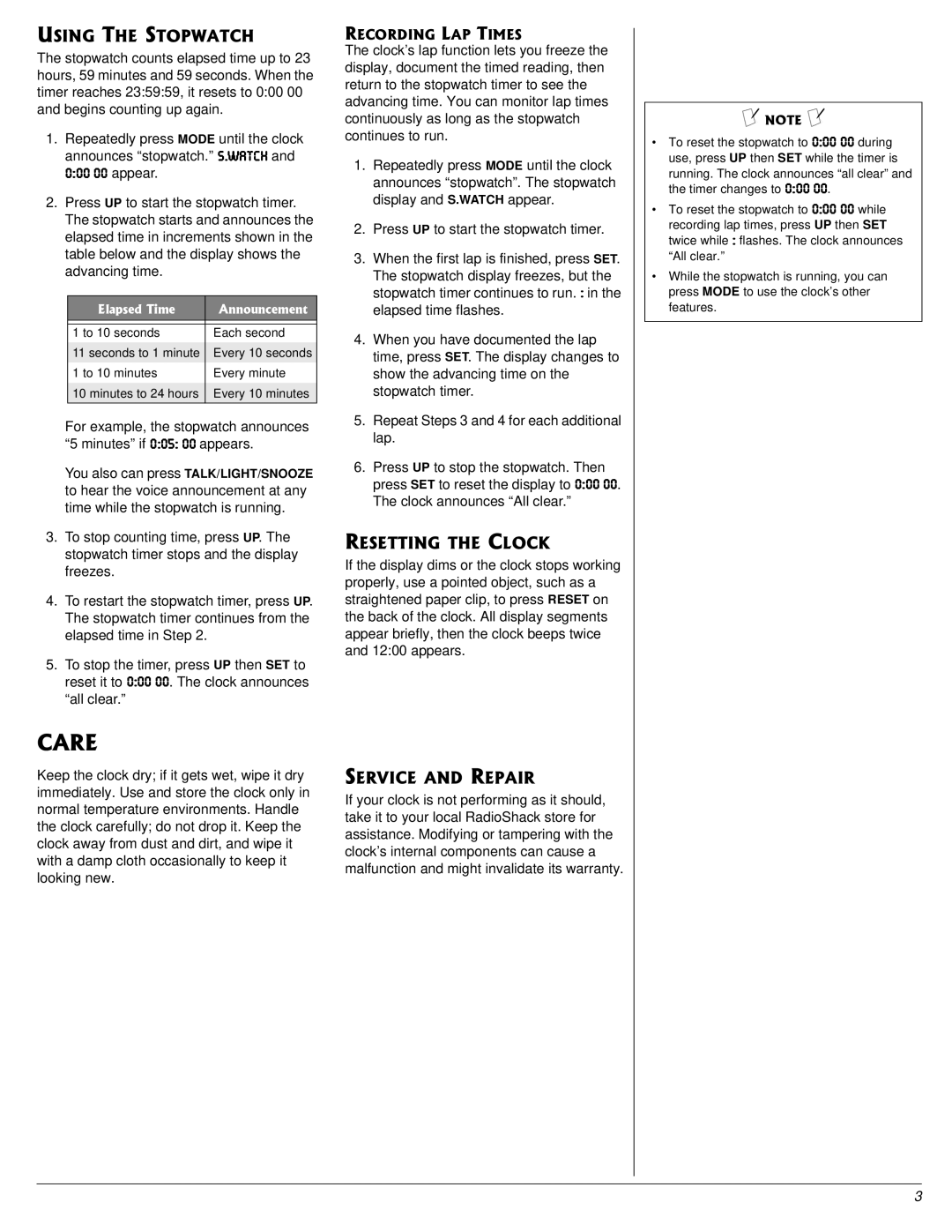 Radio Shack 02A02, 63-991 owner manual 75+06*56129#6%, 4566+06*%.1%, 548+%#0&42#+4 