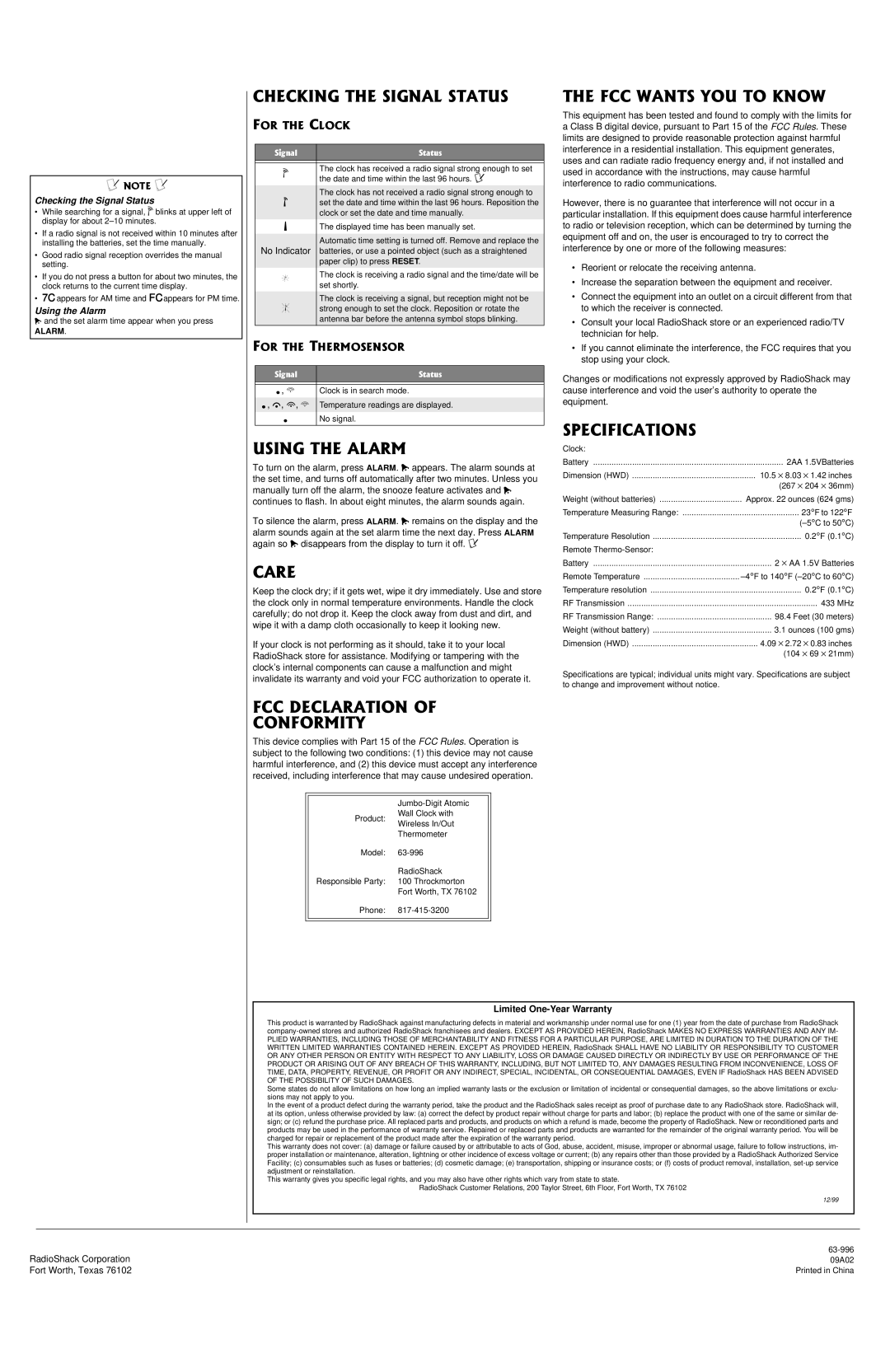 Radio Shack 63-996 owner manual +06*5+0#.56#675, 75+06*#.#4, 9#0651761-019, 52%++%#6+105, #4#6+101 %1014/+6 