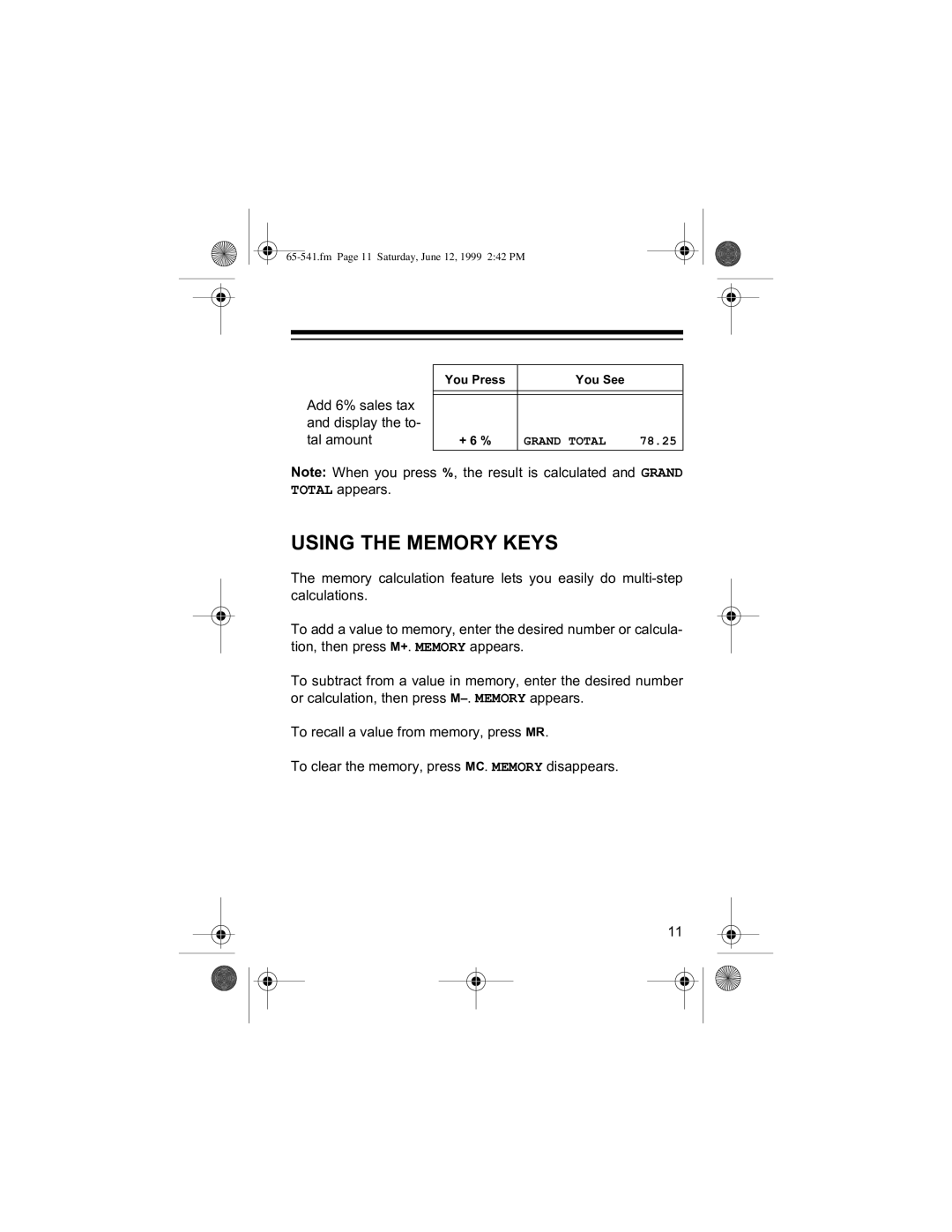 Radio Shack 65-541 manual 86,1*ý7+ý0025ý.6ý 