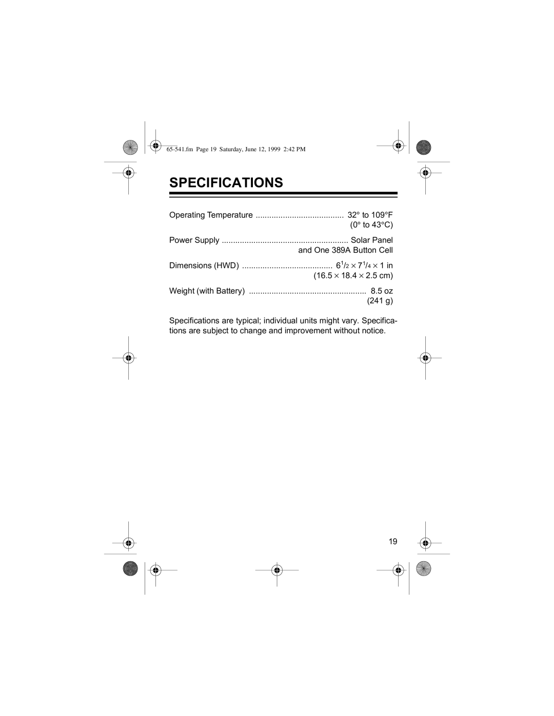 Radio Shack 65-541 manual 63&,,&$7,216ý 