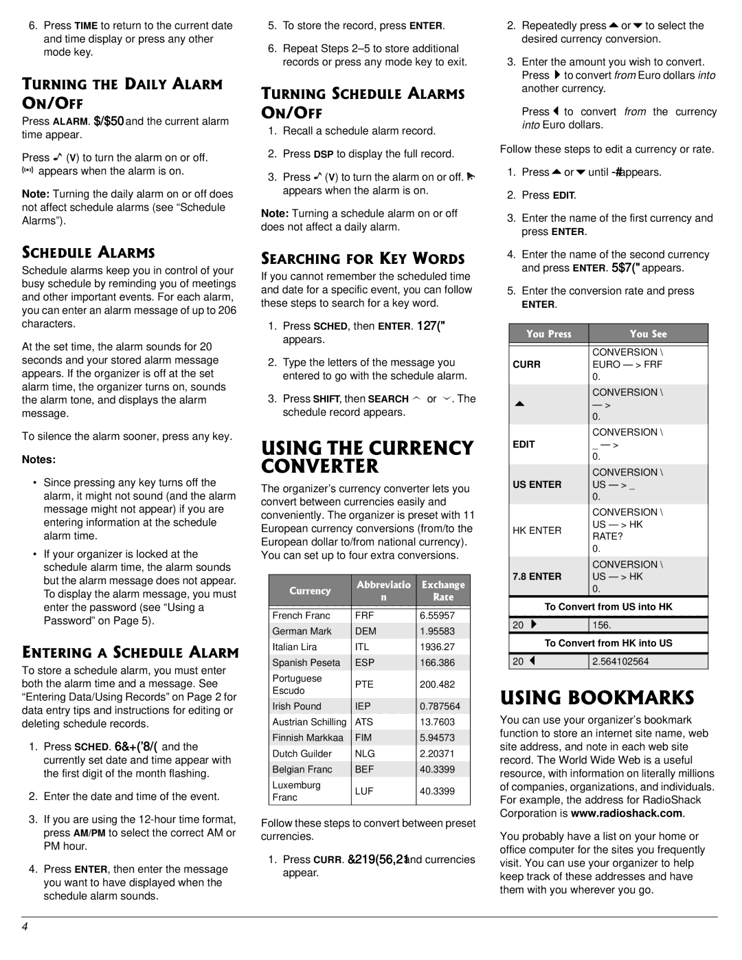 Radio Shack 65-717 owner manual 75+06*%7440% %108464, 75+0$11-/#4-5 