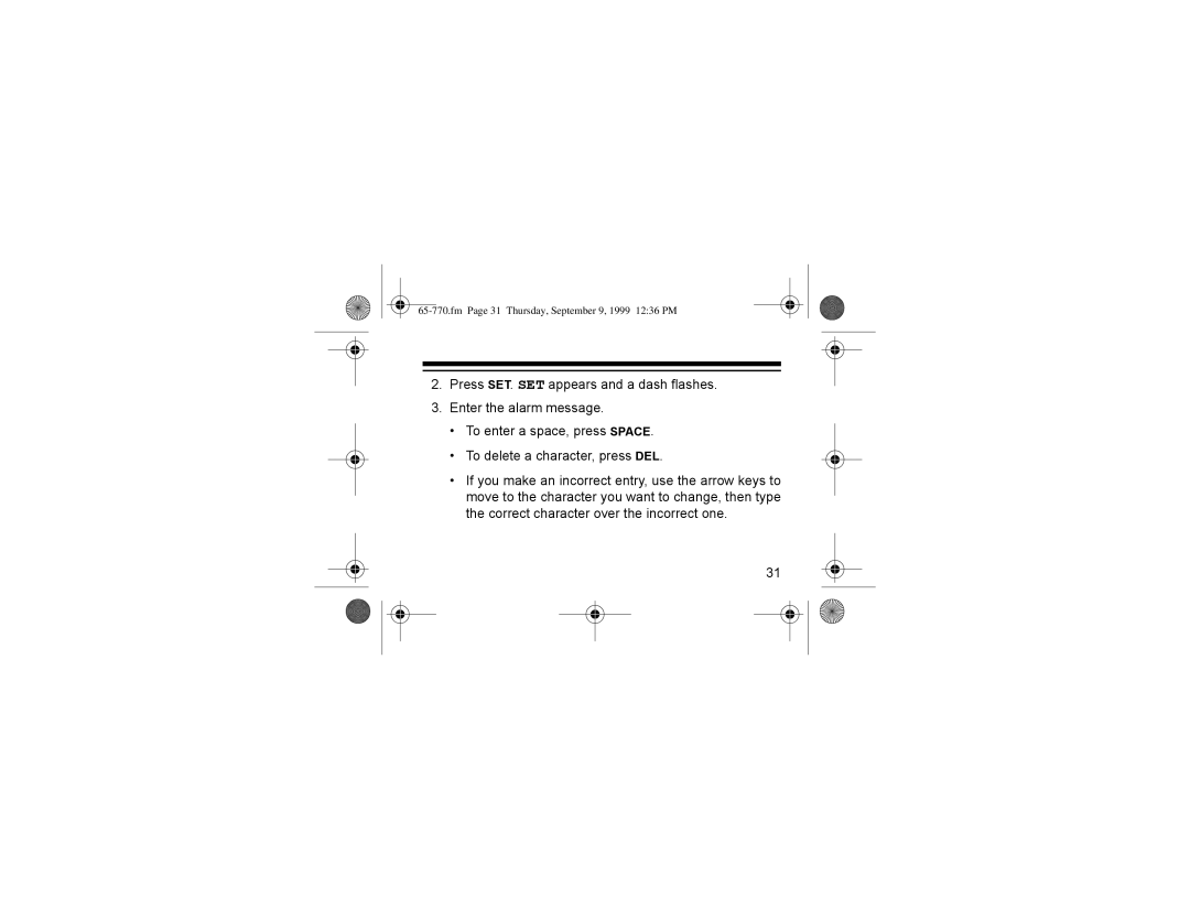 Radio Shack 65-770 manual WKH#FRUUHFW#FKDUDFWHU#RYHU#WKH#LQFRUUHFW#RQH1, Fm Page 31 Thursday, September 9, 1999 1236 PM 