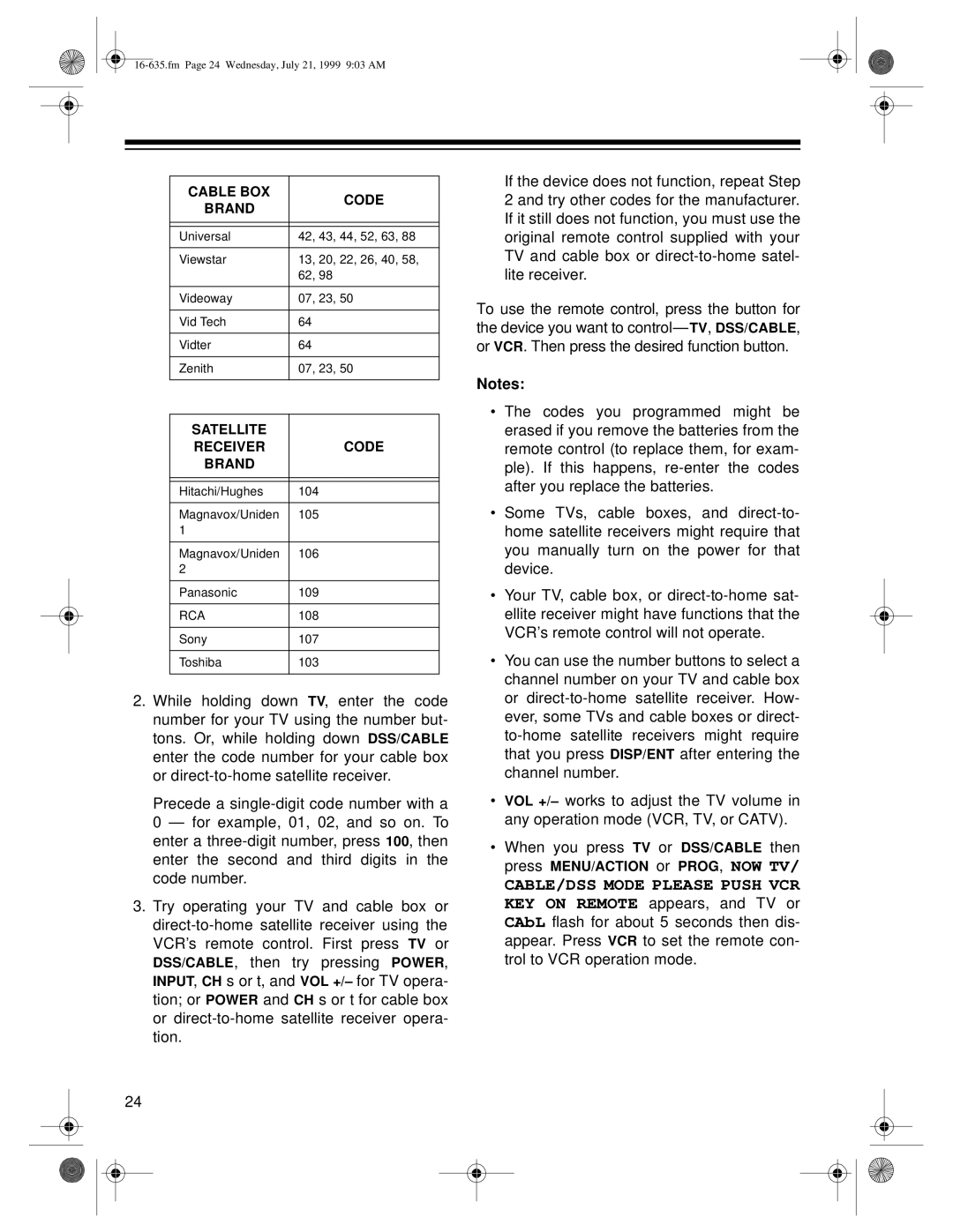 Radio Shack 66 owner manual fm Page 24 Wednesday, July 21, 1999 903 AM 