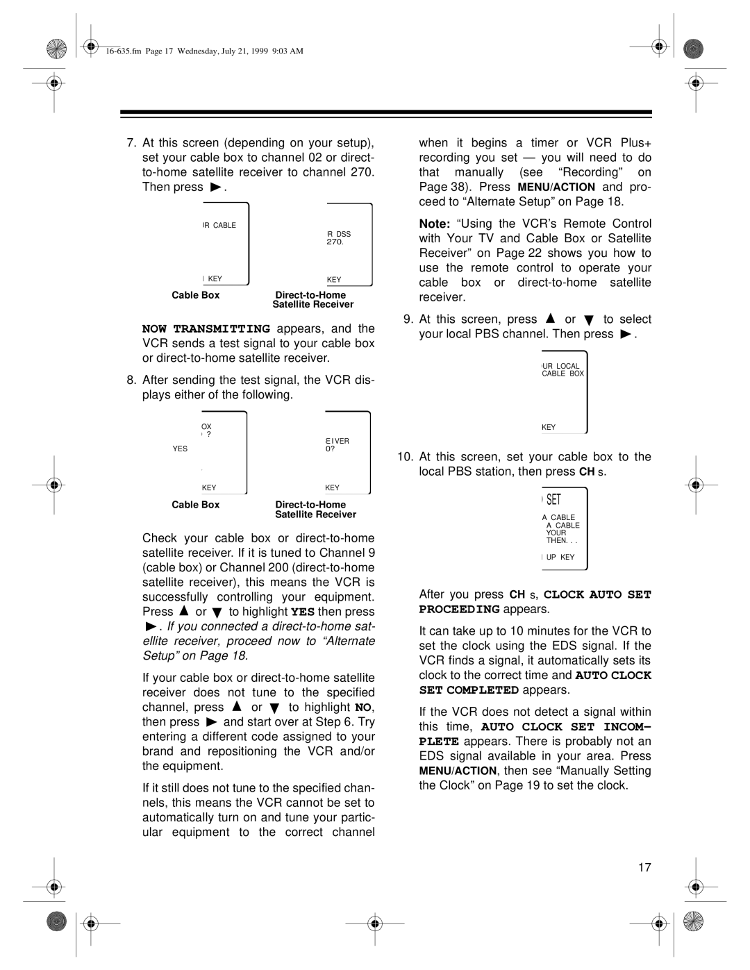 Radio Shack 66 owner manual Set, Proceeding appears 