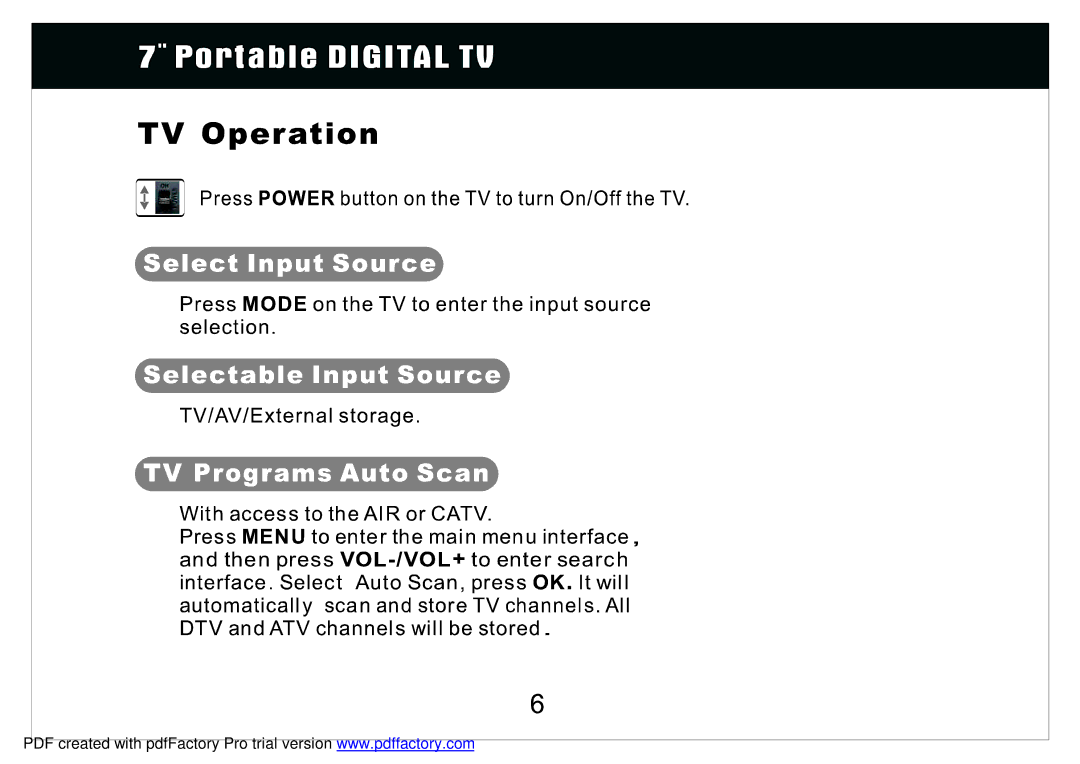 Radio Shack 780PTV manual 