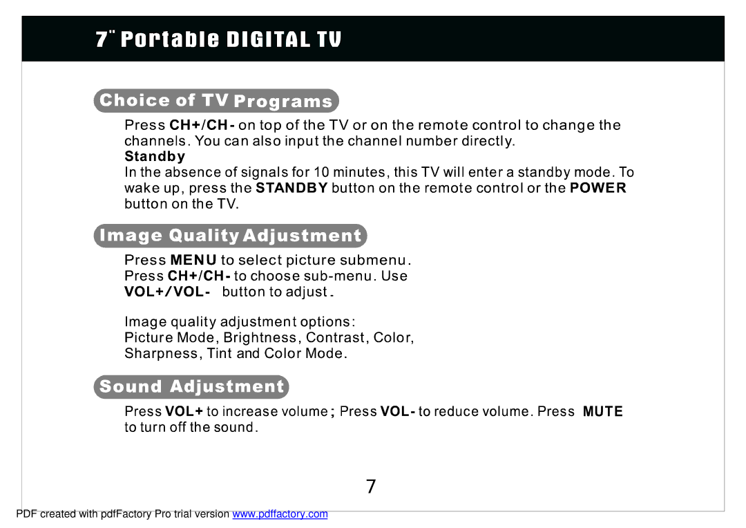 Radio Shack 780PTV manual 