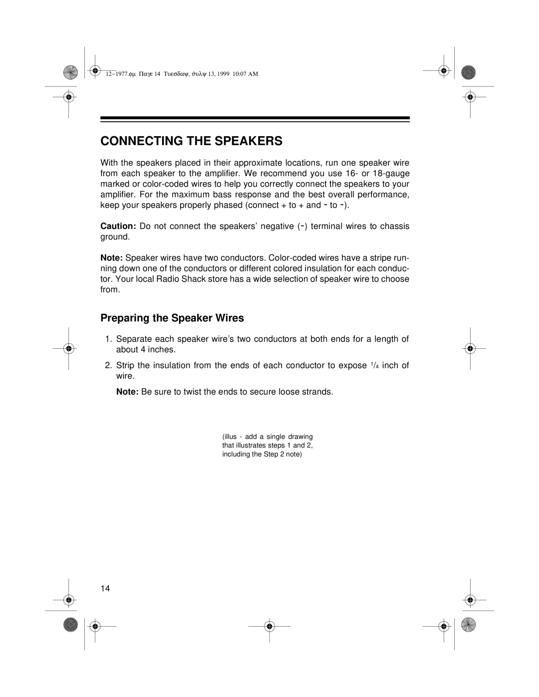 Radio Shack 85 owner manual Connecting the Speakers, Preparing the Speaker Wires 