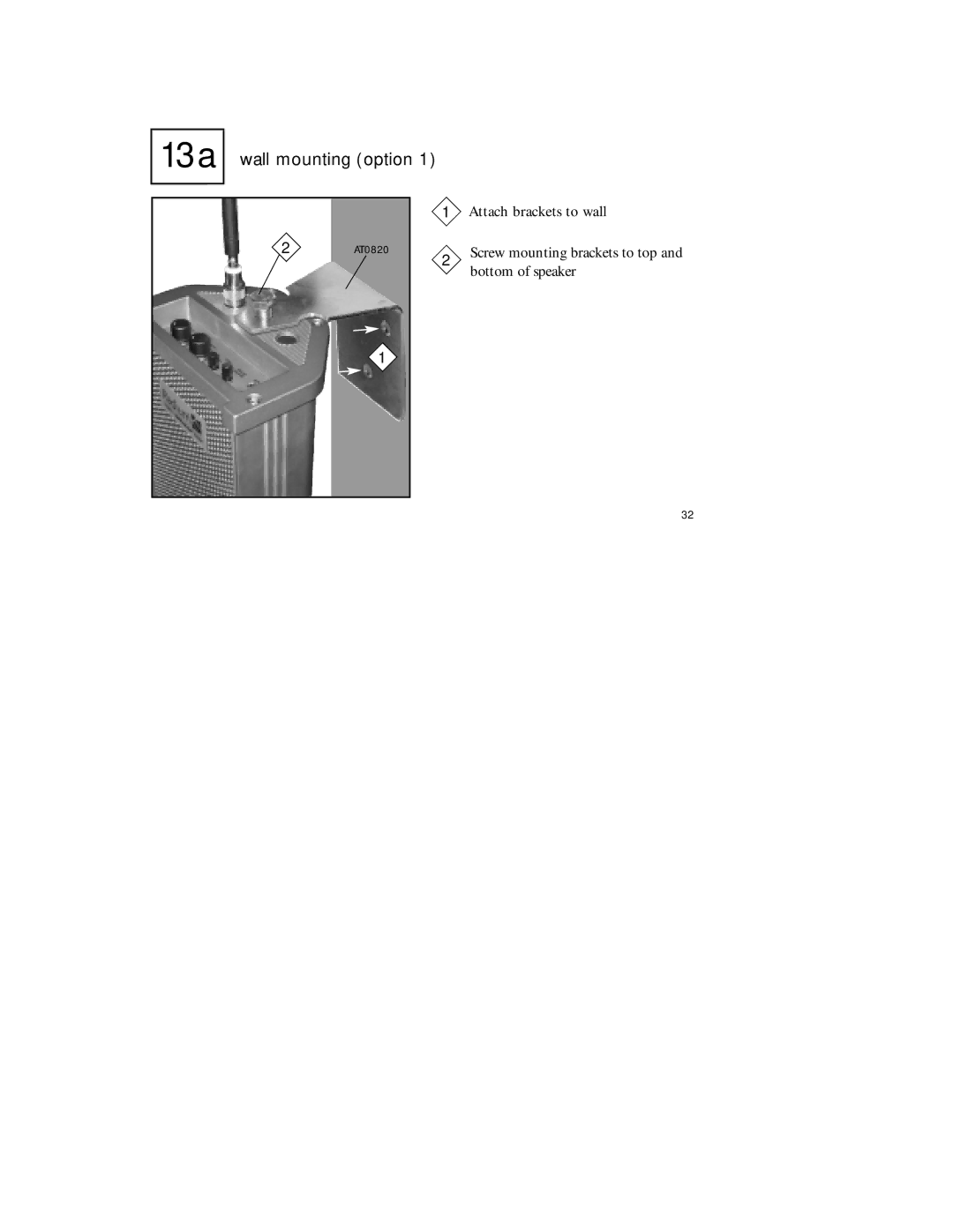 Radio Shack 920SR manual 13a, Wall mounting option 