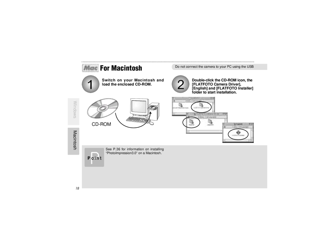 Radio Shack B-020405 owner manual For Macintosh, Switch on your Macintosh and load the enclosed CD-ROM 