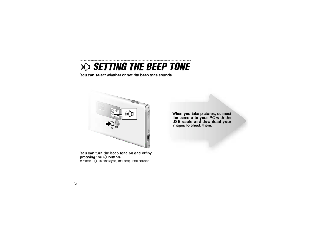 Radio Shack B-020405 owner manual Setting the Beep Tone, You can select whether or not the beep tone sounds 