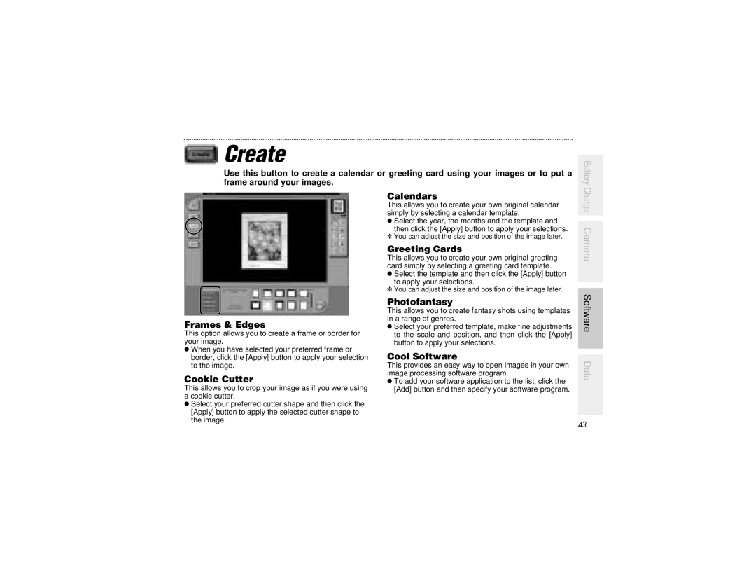 Radio Shack B-020405 owner manual Create 