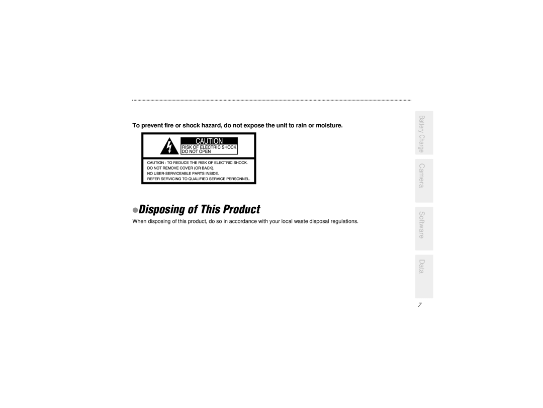 Radio Shack B-020405 owner manual HDisposing of This Product 