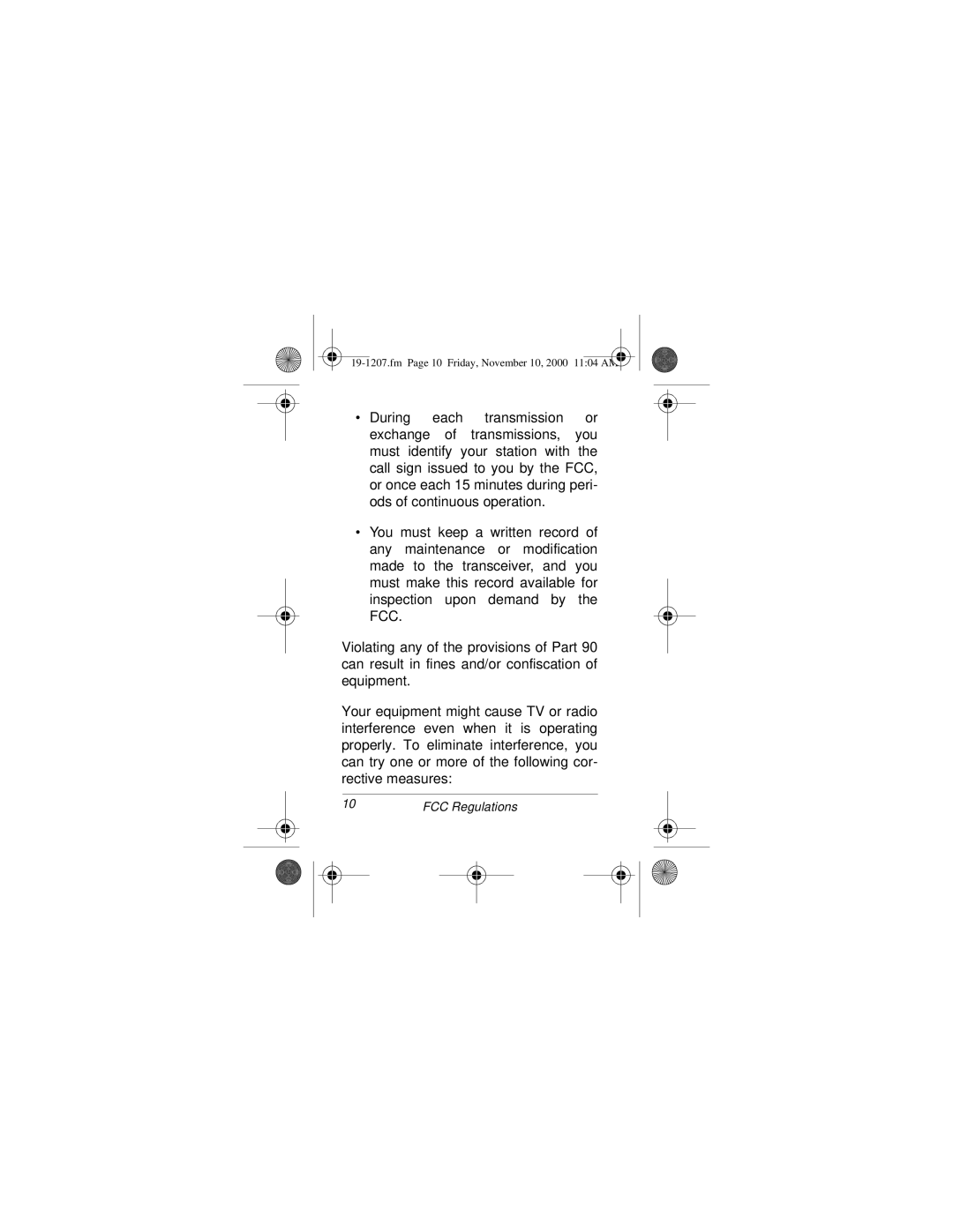 Radio Shack BTX-128 owner manual Fm Page 10 Friday, November 10, 2000 1104 AM 