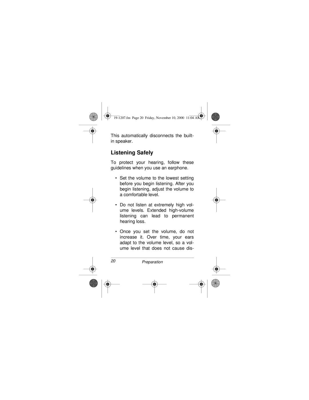 Radio Shack BTX-128 owner manual Listening Safely 