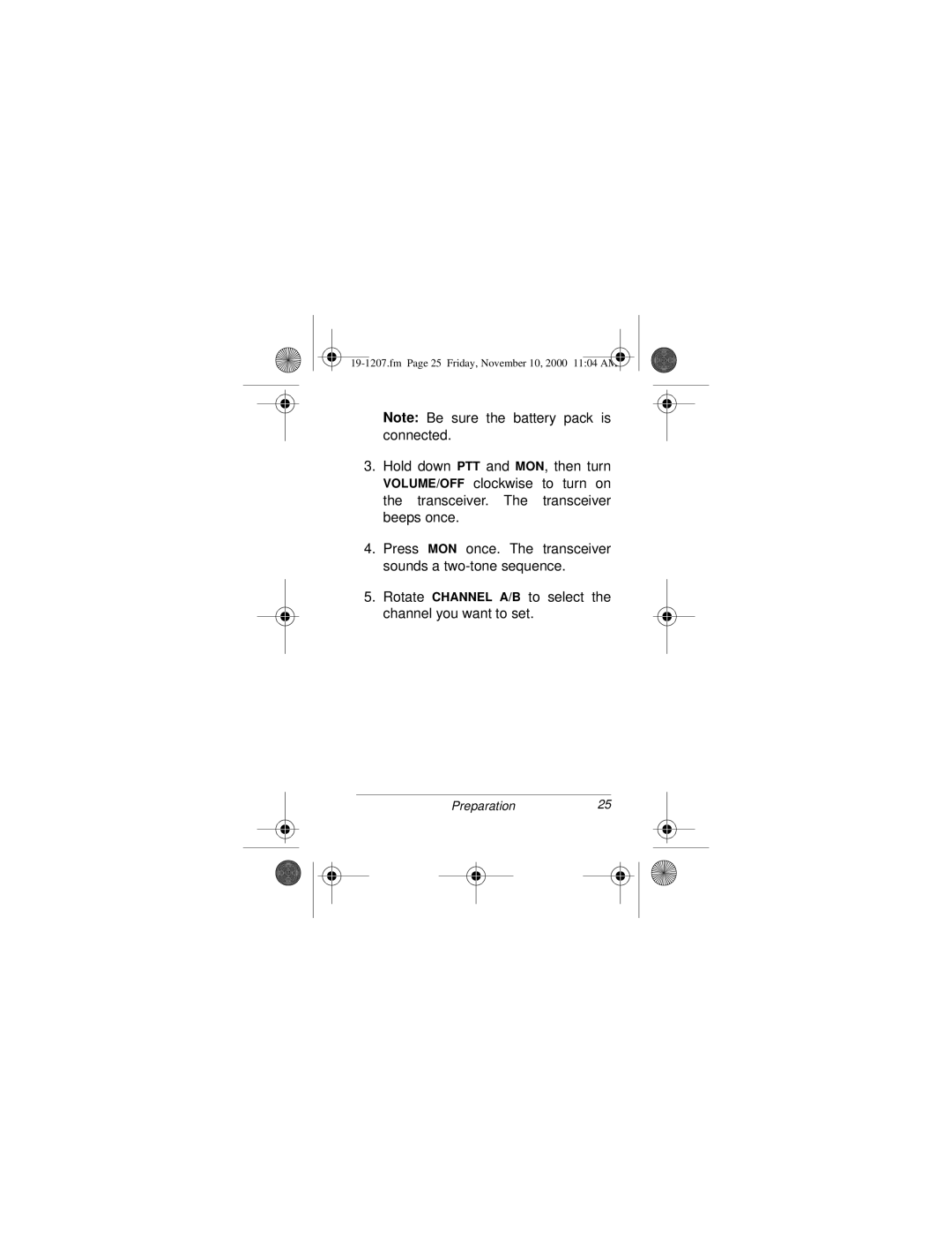 Radio Shack BTX-128 owner manual Preparation25 