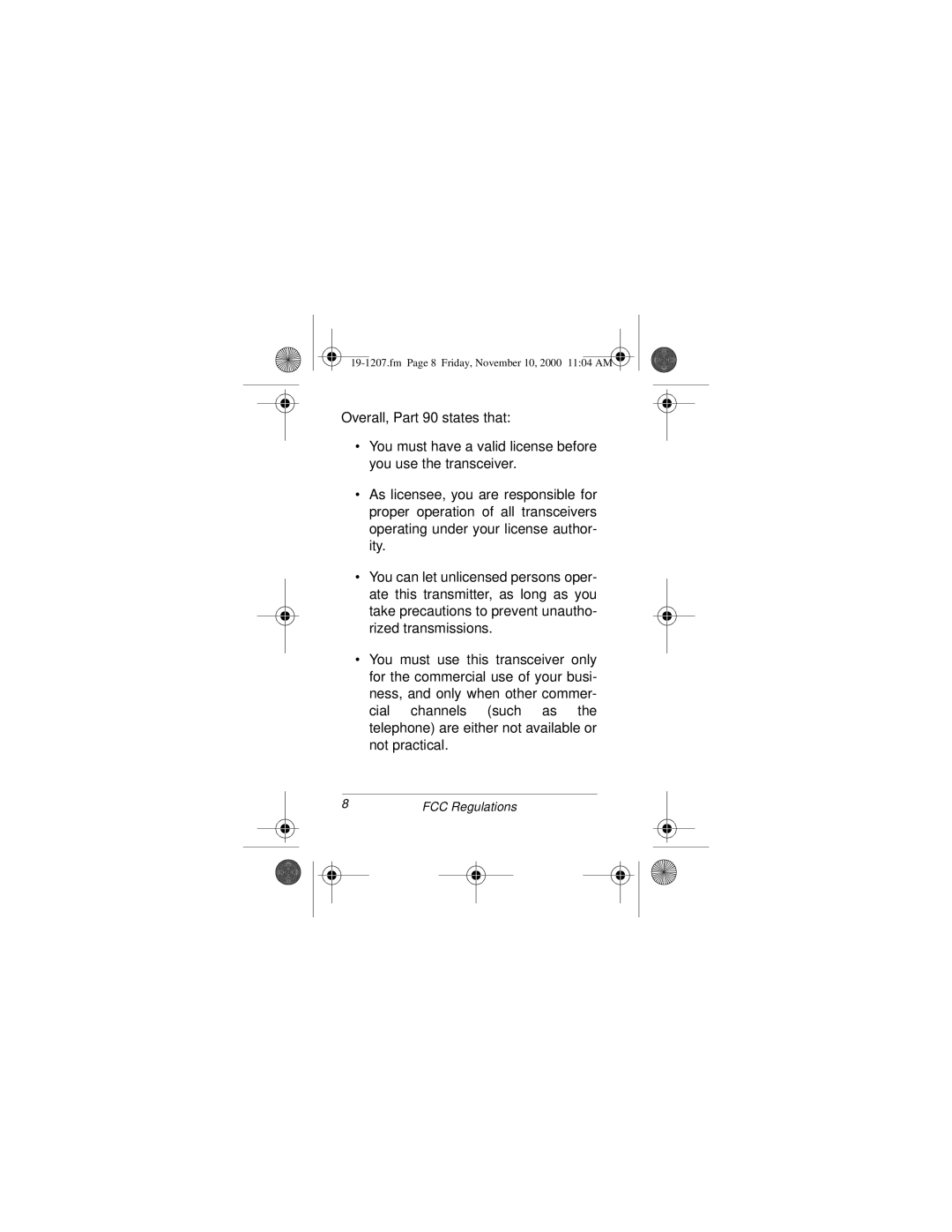 Radio Shack BTX-128 owner manual Fm Page 8 Friday, November 10, 2000 1104 AM 