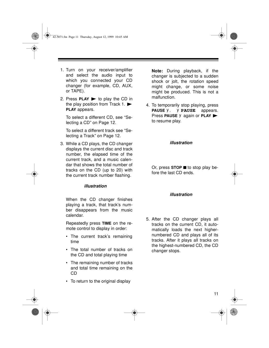 Radio Shack CD-8150 owner manual illustration, The current track’s remaining time 