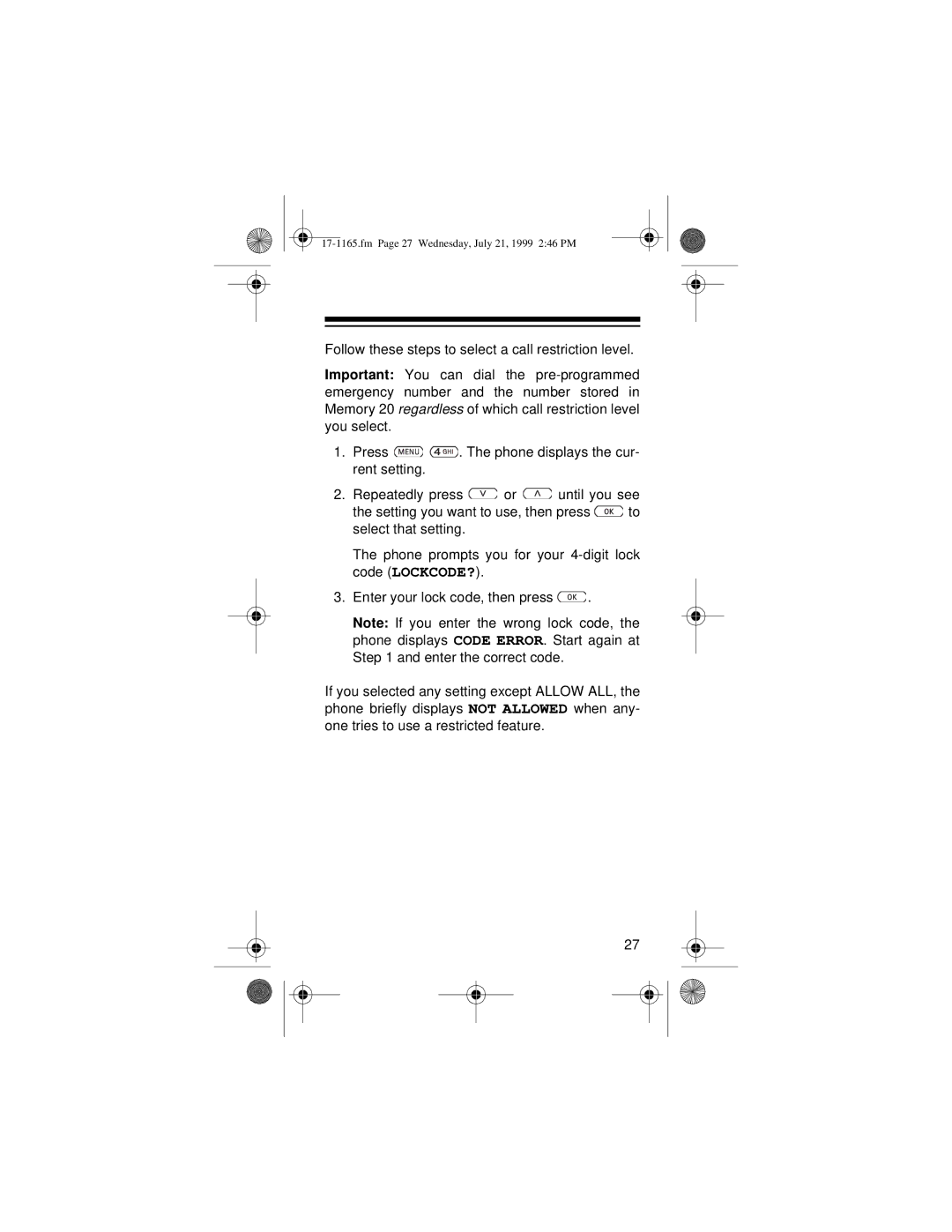 Radio Shack CT-354 owner manual Fm Page 27 Wednesday, July 21, 1999 246 PM 