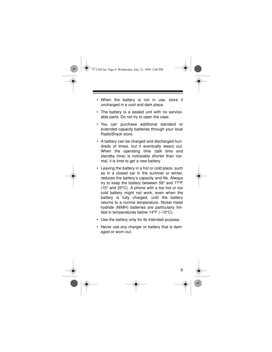 Radio Shack CT-354 owner manual Fm Page 9 Wednesday, July 21, 1999 246 PM 