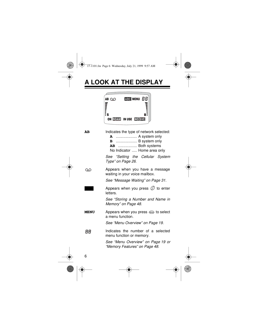 Radio Shack CT-400 owner manual Look AT the Display, Abc 