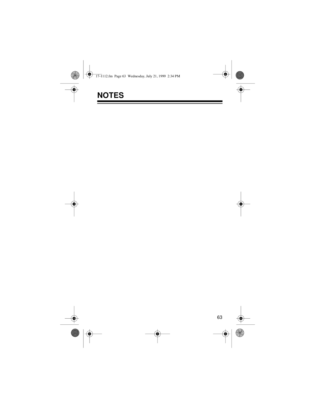 Radio Shack CT-503 owner manual Fm Page 63 Wednesday, July 21, 1999 234 PM 