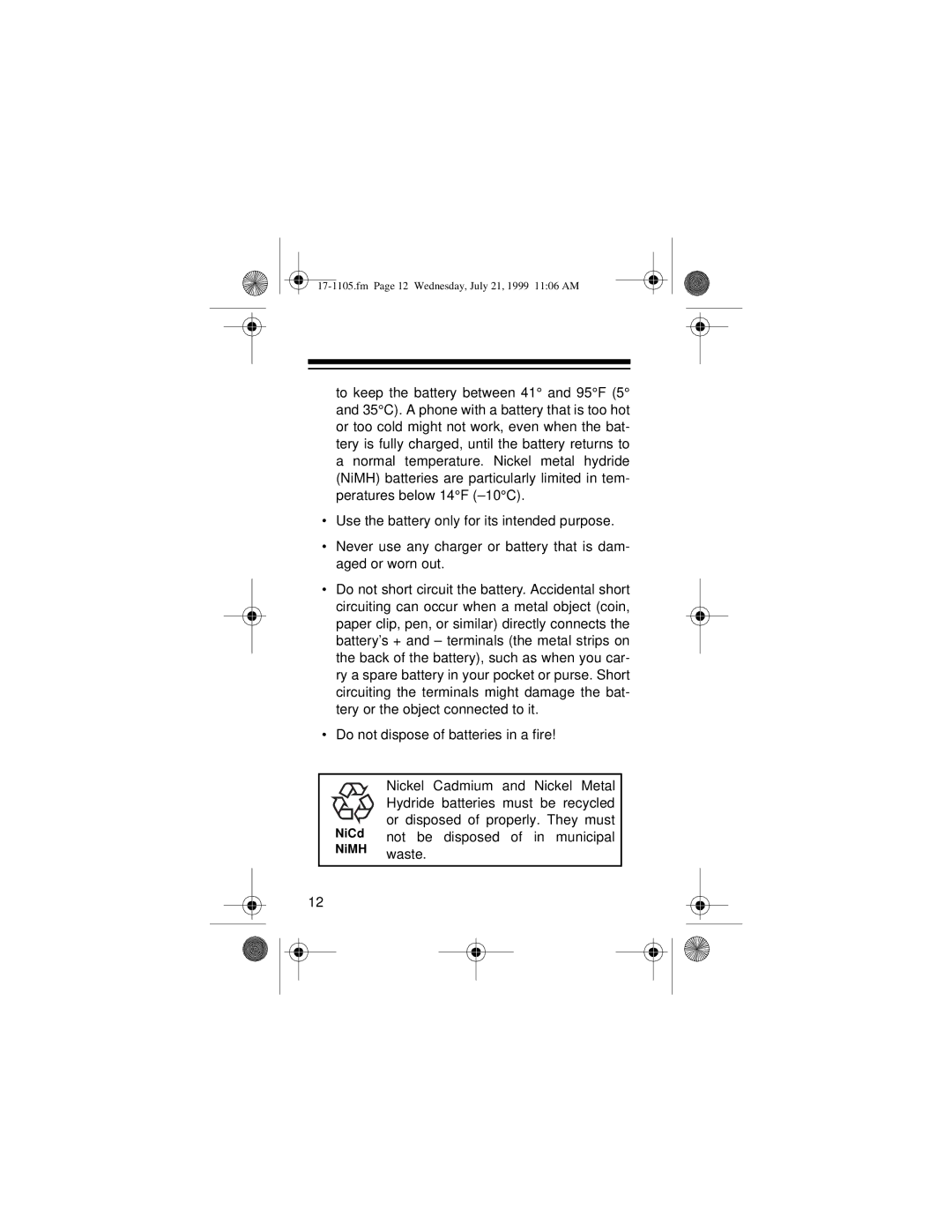 Radio Shack CT-600 owner manual NiCd NiMH 