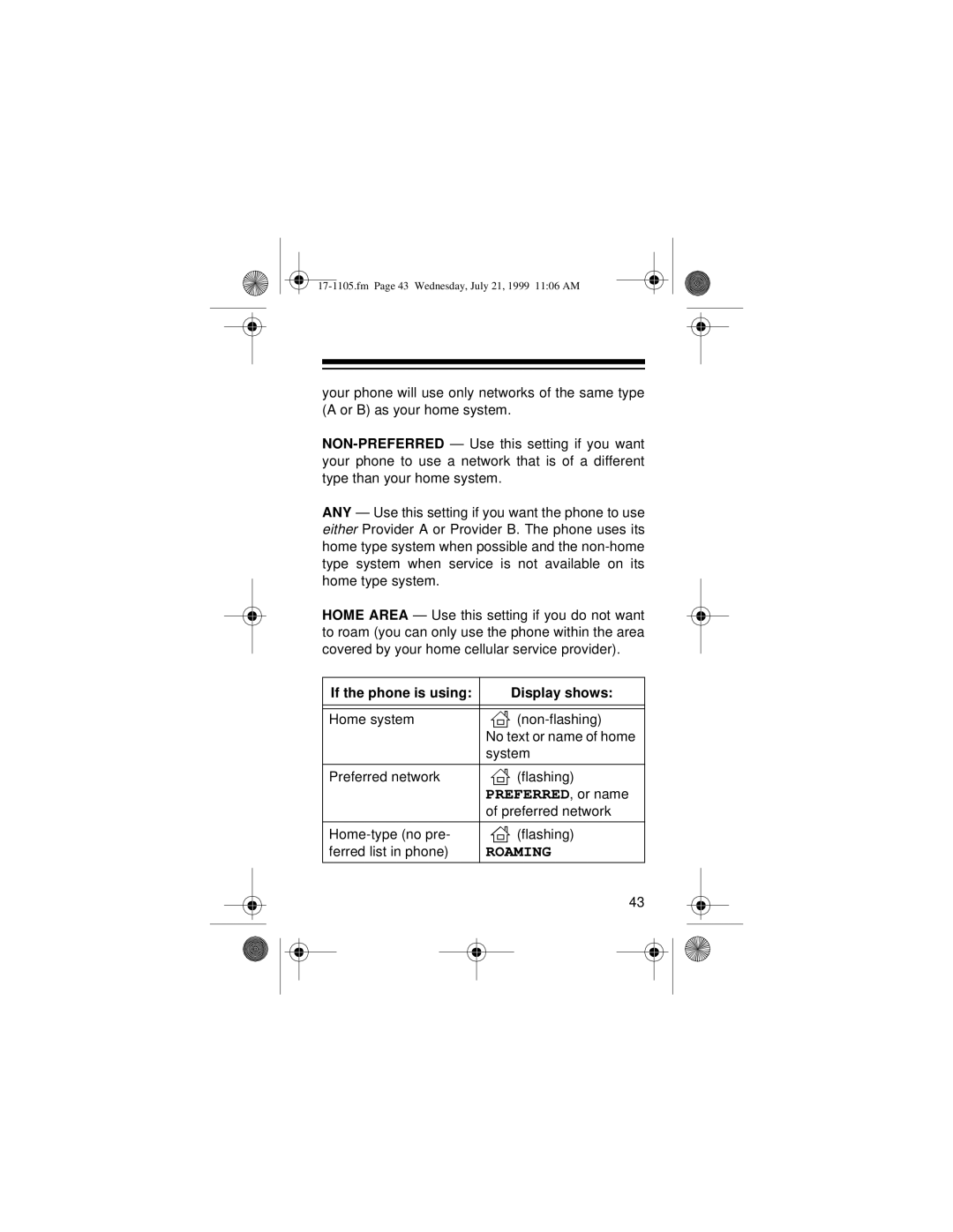 Radio Shack CT-600 owner manual Roaming 