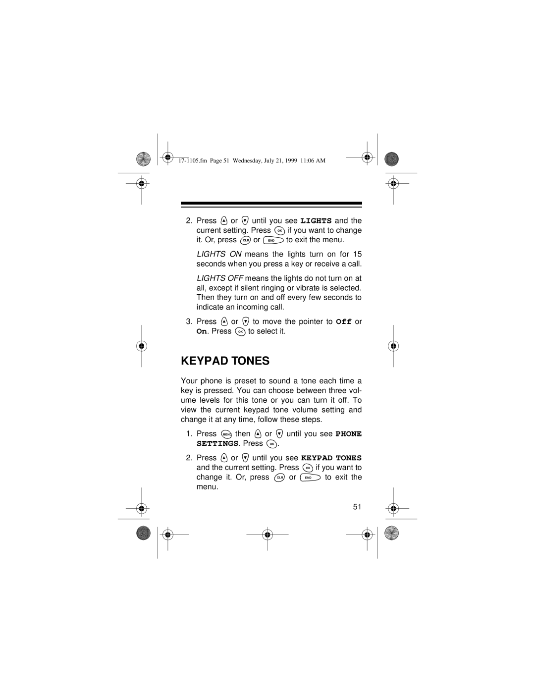 Radio Shack CT-600 owner manual Keypad Tones 