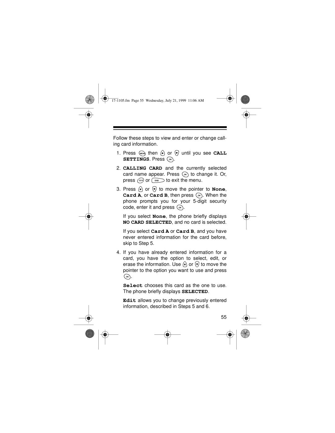 Radio Shack CT-600 owner manual Fm Page 55 Wednesday, July 21, 1999 1106 AM 