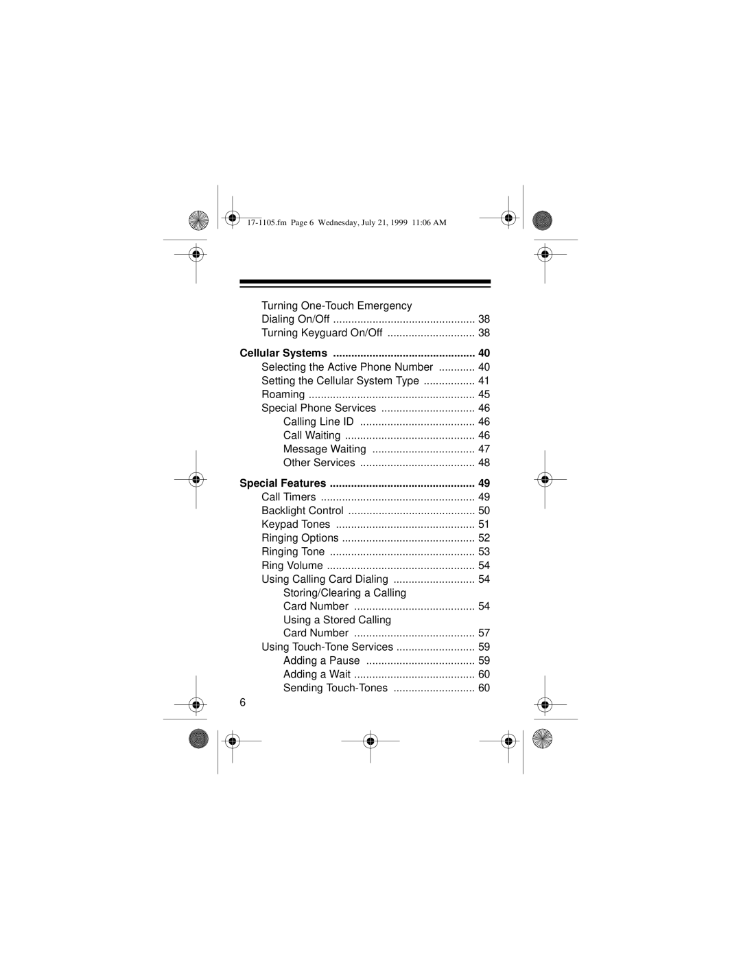 Radio Shack CT-600 owner manual Cellular Systems 