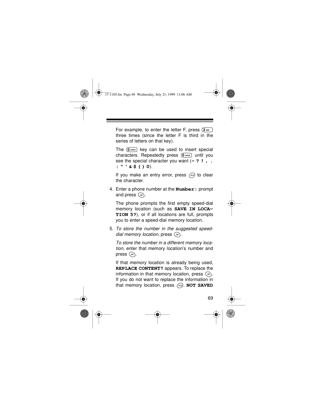 Radio Shack CT-600 owner manual Fm Page 69 Wednesday, July 21, 1999 1106 AM 