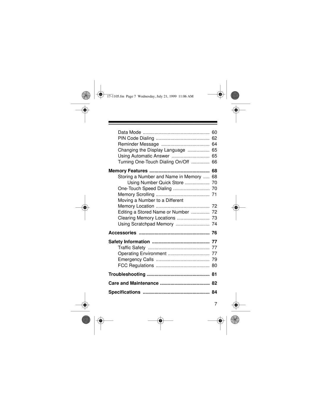 Radio Shack CT-600 owner manual Accessories Safety Information 