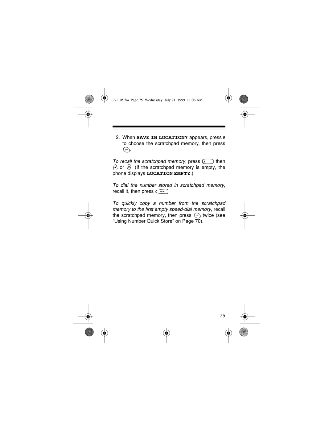 Radio Shack CT-600 owner manual To recall the scratchpad memory, press # then 