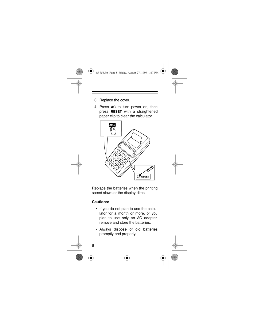 Radio Shack EC-3031 owner manual Fm Page 8 Friday, August 27, 1999 117 PM 