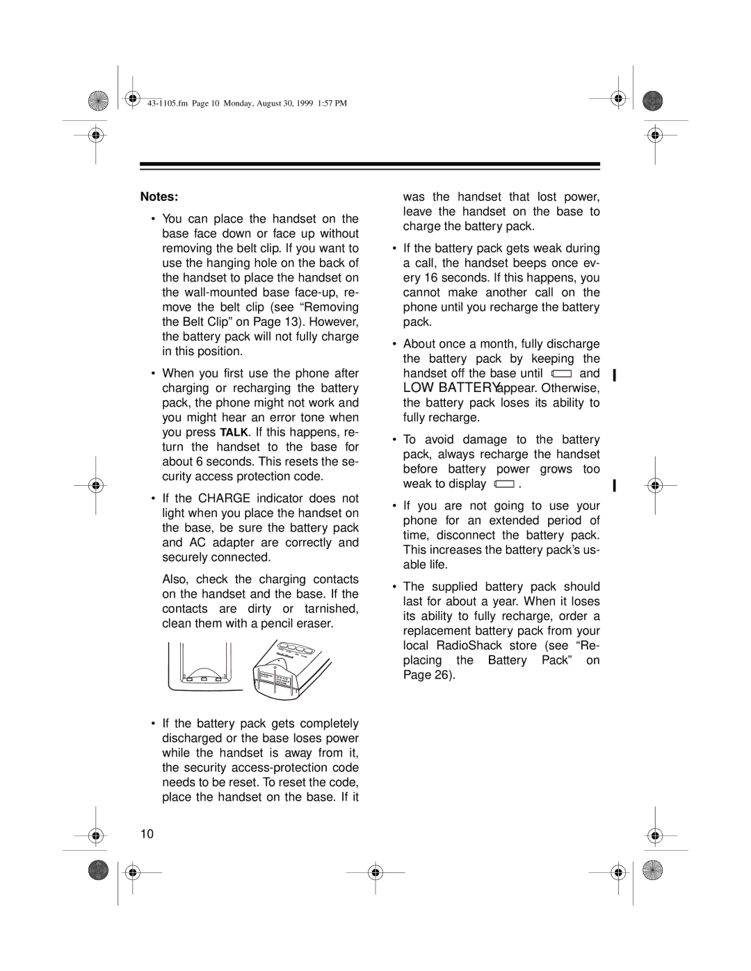 Radio Shack ET-1105 owner manual Fm Page 10 Monday, August 30, 1999 157 PM 