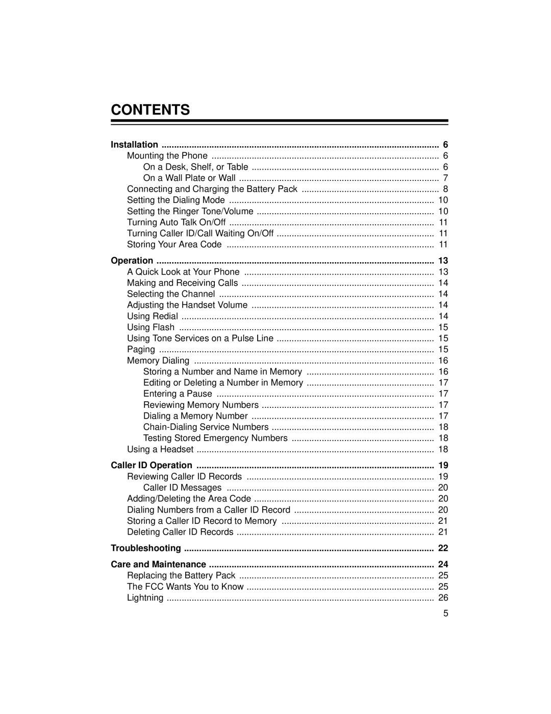 Radio Shack ET-1125 owner manual Contents 