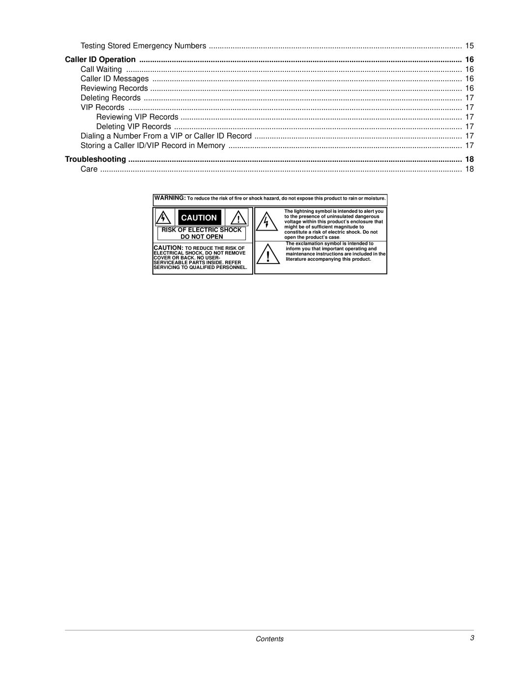 Radio Shack ET-3507 owner manual Caller ID Operation 