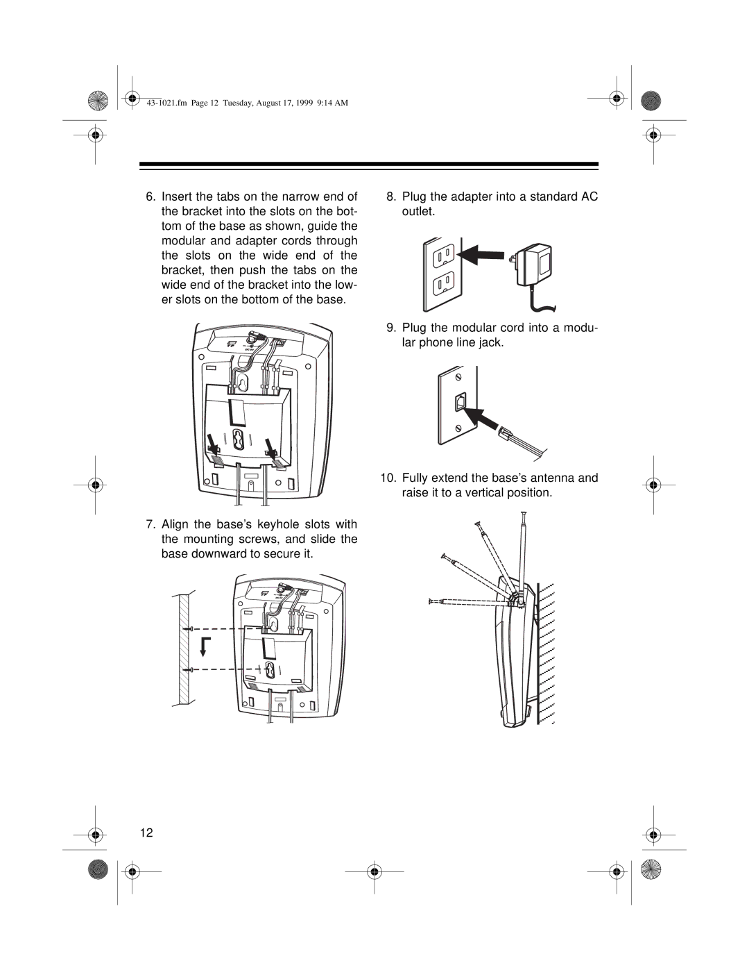 Radio Shack ET-521 owner manual Fm Page 12 Tuesday, August 17, 1999 914 AM 