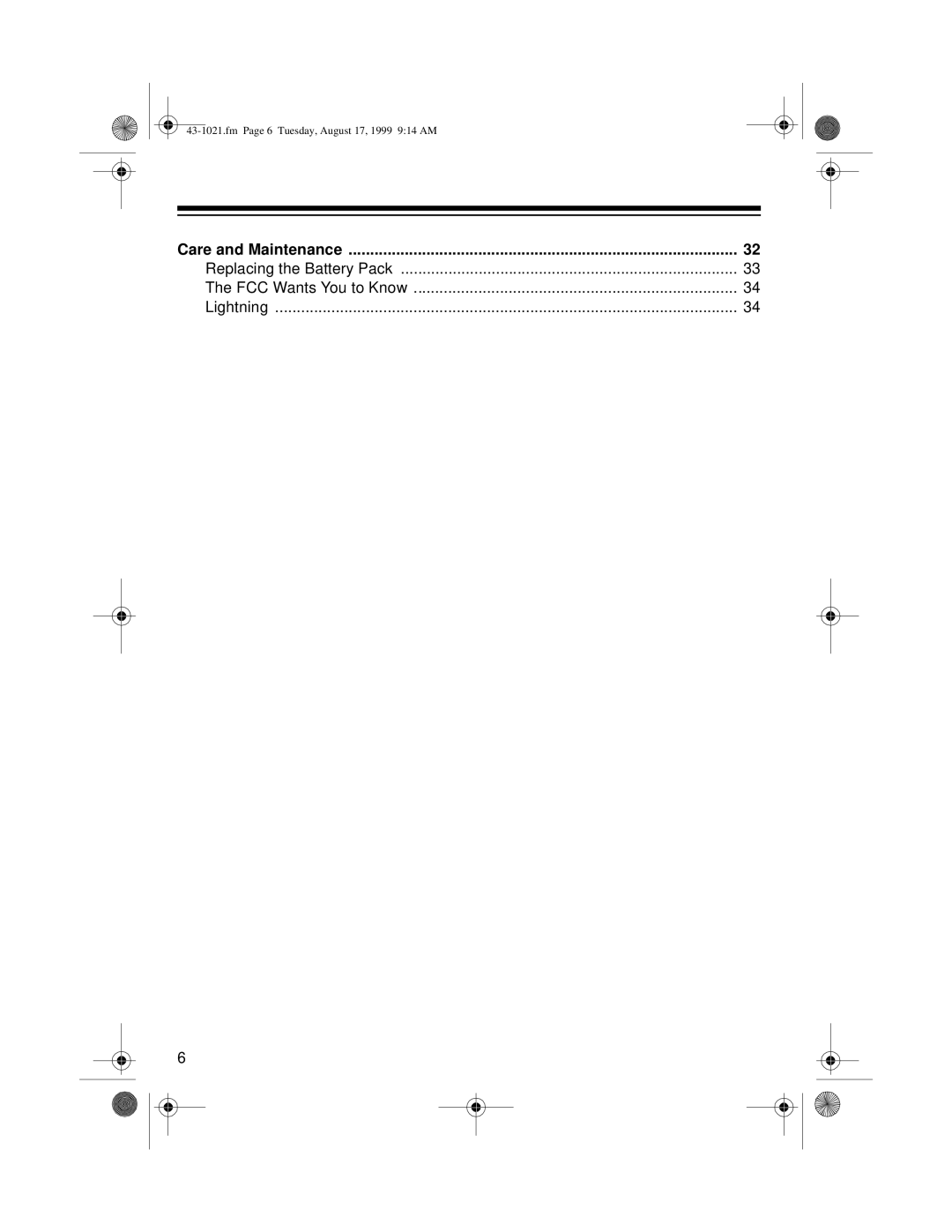 Radio Shack ET-521 owner manual Replacing the Battery Pack FCC Wants You to Know 