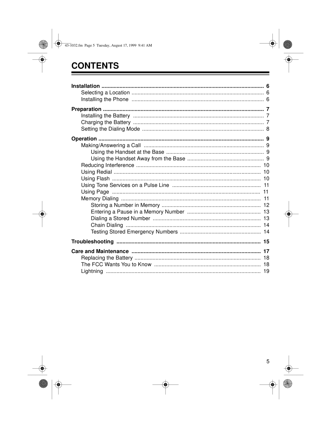 Radio Shack ET-532 owner manual Contents 