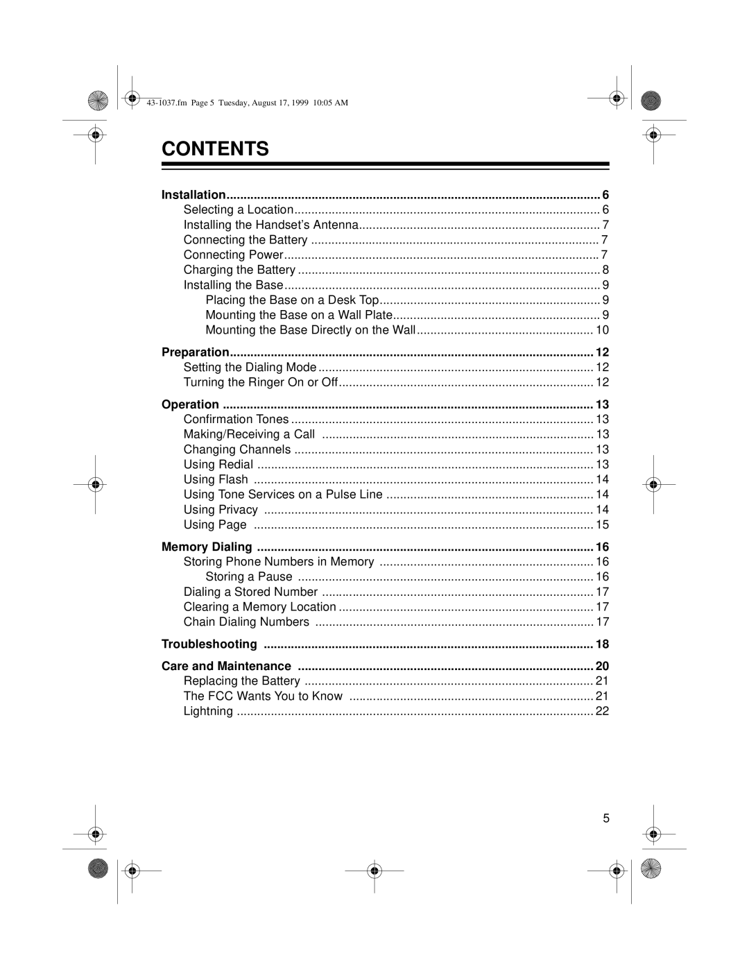 Radio Shack ET-537 owner manual Contents 