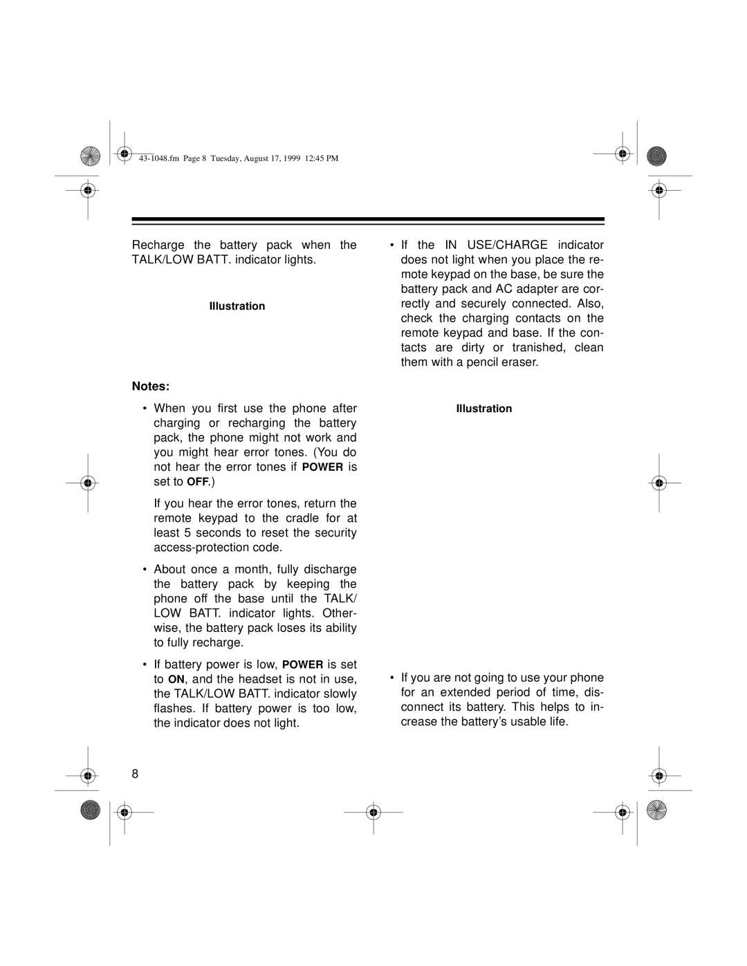 Radio Shack ET-548 owner manual Fm Page 8 Tuesday, August 17, 1999 1245 PM 