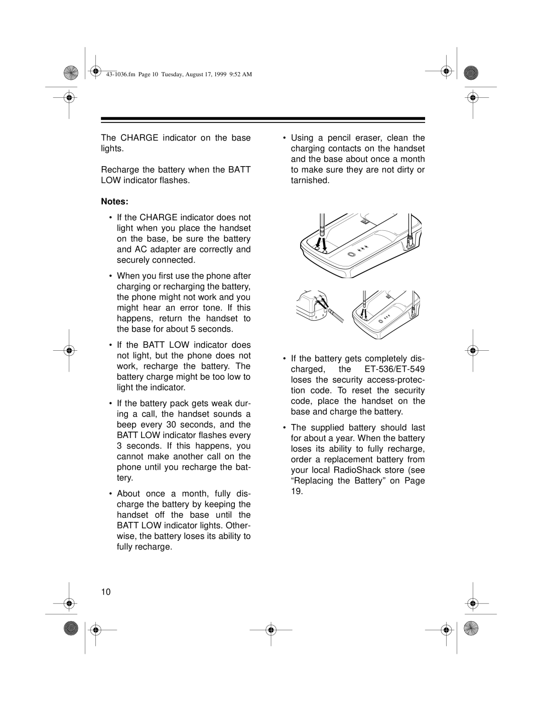 Radio Shack ET-549, ET-536 owner manual Fm Page 10 Tuesday, August 17, 1999 952 AM 