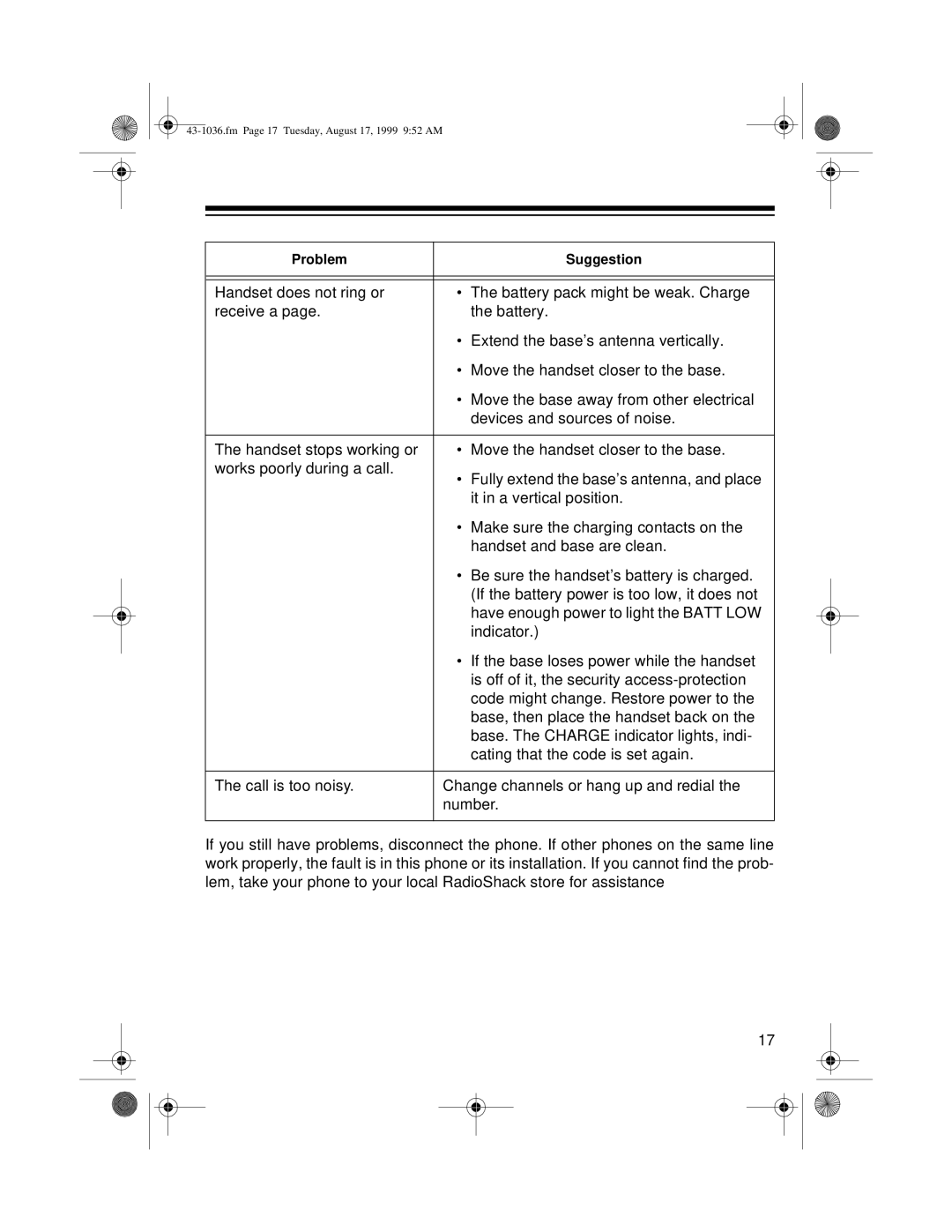 Radio Shack ET-536, ET-549 owner manual Fm Page 17 Tuesday, August 17, 1999 952 AM 