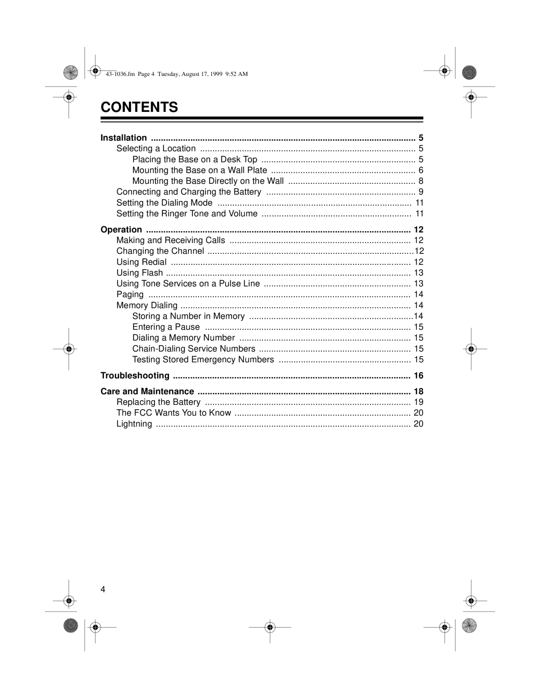 Radio Shack ET-549, ET-536 owner manual Contents 