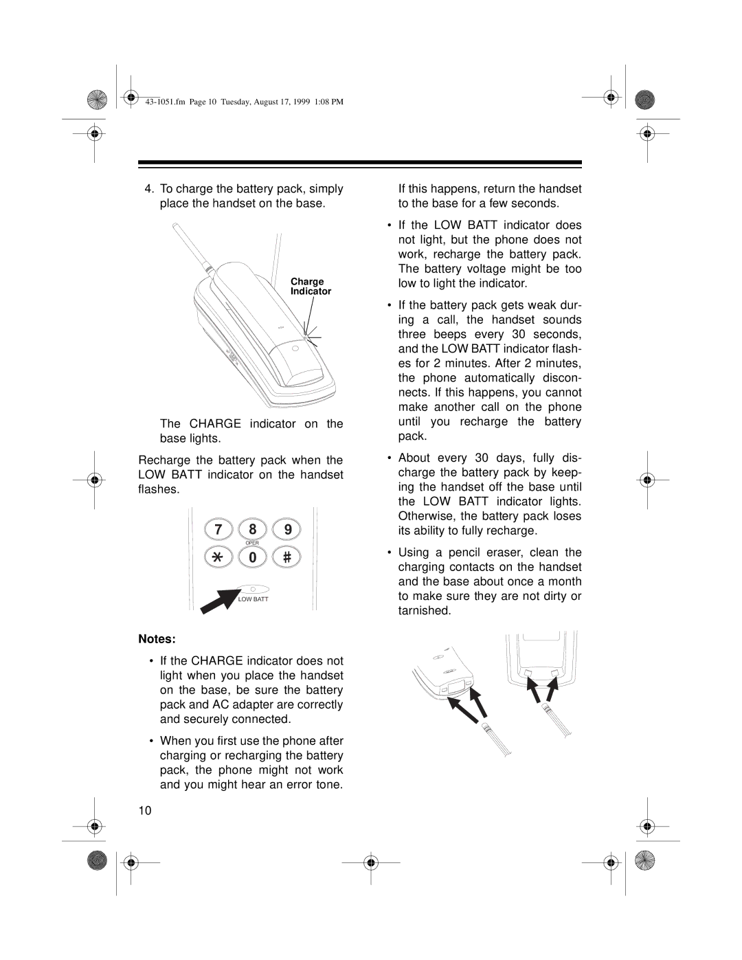 Radio Shack ET-551 owner manual Charge Indicator 