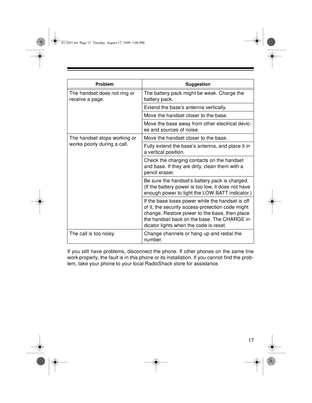 Radio Shack ET-551 owner manual Fm Page 17 Tuesday, August 17, 1999 108 PM 