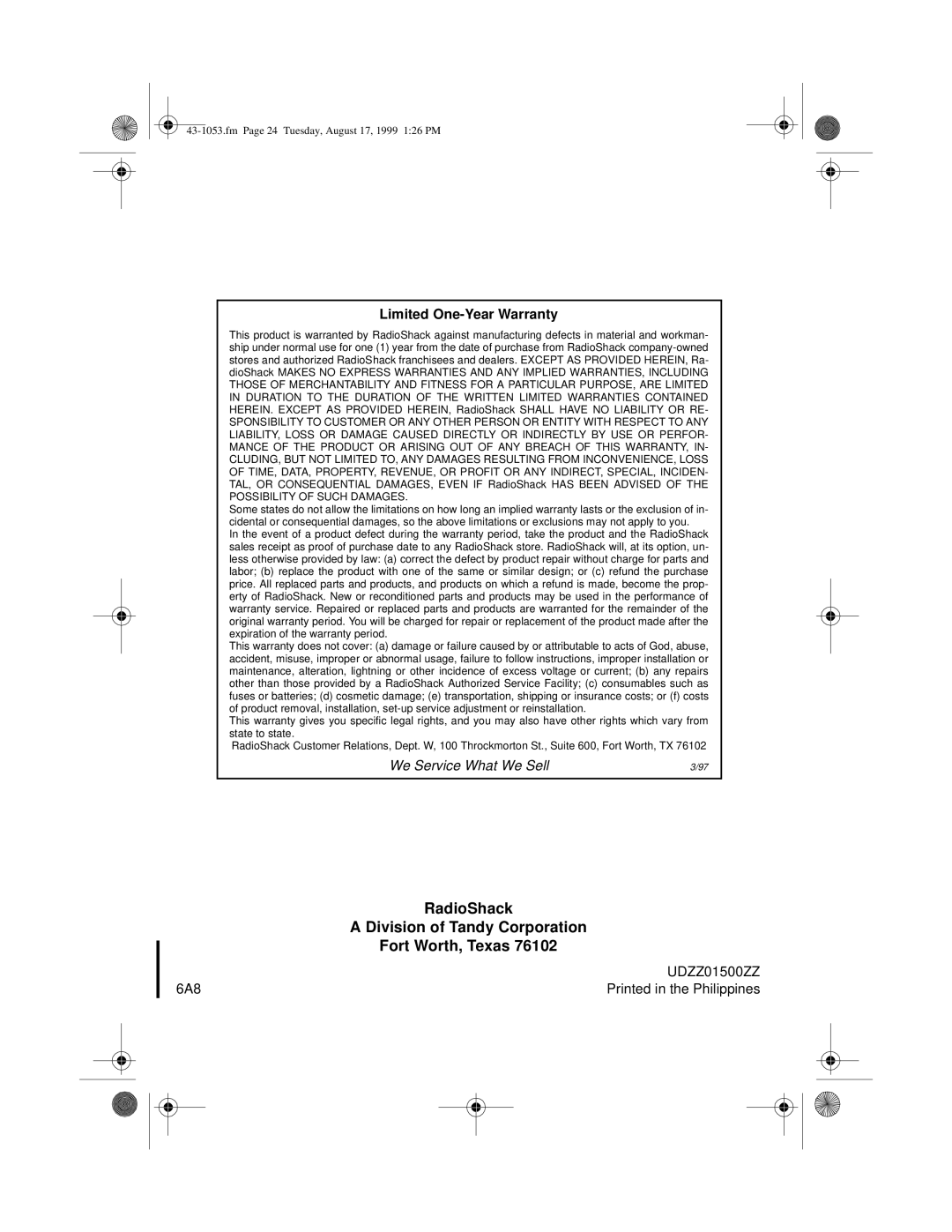 Radio Shack ET-553, ET-554 owner manual RadioShack 